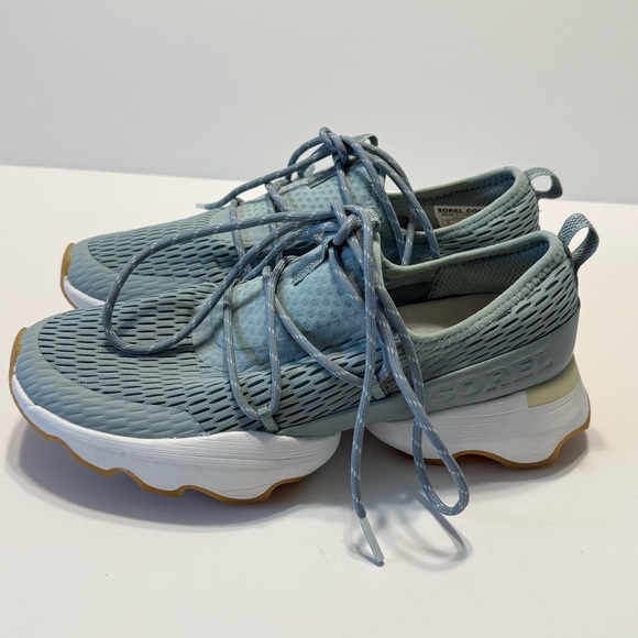 Sorel Kinetic Impact Sneakers Women Size 9 Lace Up Mesh Comfy Casual Blue - Picture 4 of 15